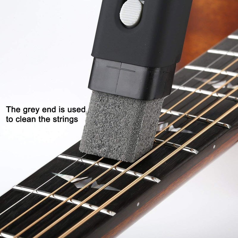 Baroque Fast Guitar Strings Cleaner Eraser Rust Remover with Lubricant in Brush String and Fret Care for Cleaning Acoustic Eletric Guitar Bass Ukulele Violin Banjo Mandolin Instrument (Dual Head) - Image 5
